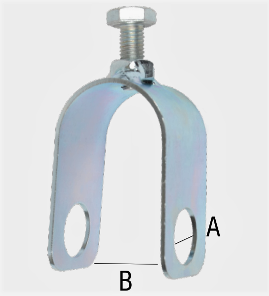 U-образный кронштейн (оцинкованный) А:1/2” ; В:1 1/4”